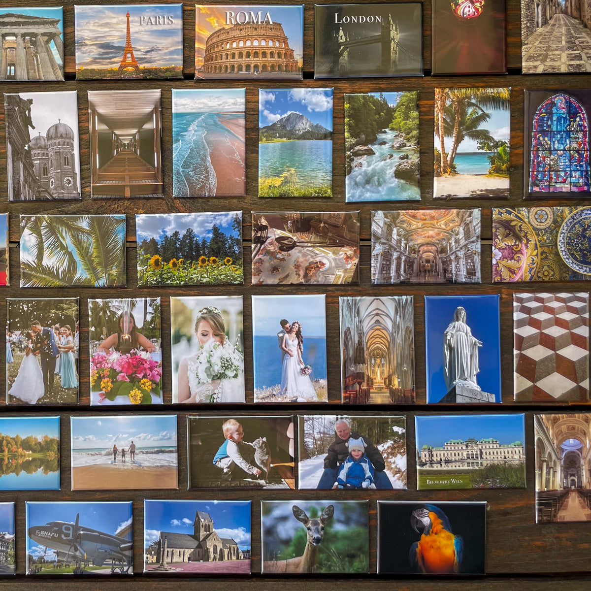 Personalized Photo Magnets – Set of 8 (Handmade)